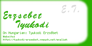 erzsebet tyukodi business card